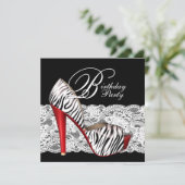 Chaussures à talon élevé invitations Red Zebra Par (Debout devant)