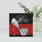 Chaussures à talon élevé invitations Red Zebra Par (Debout devant)