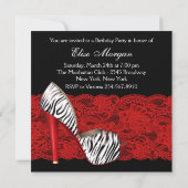 Chaussures à talon élevé invitations Red Zebra Par (Dos)