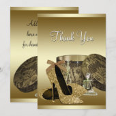 Chaussures à talon haut perles Carte de remercieme (Devant / Derrière)