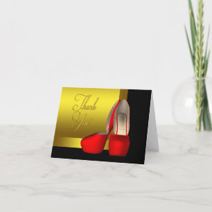 Chaussures à talons hauts noires rouge or merci
