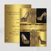 Chaussures à talons hauts RSVP Party Léopard Or (Devant / Derrière)