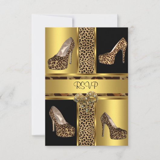 Chaussures à talons hauts RSVP Party Léopard Or (Devant)
