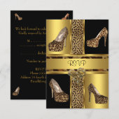 Chaussures à talons hauts RSVP Party Léopard Or (Devant / Derrière)