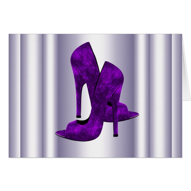 Chaussures à talons hauts violettes (Devant horizontal)
