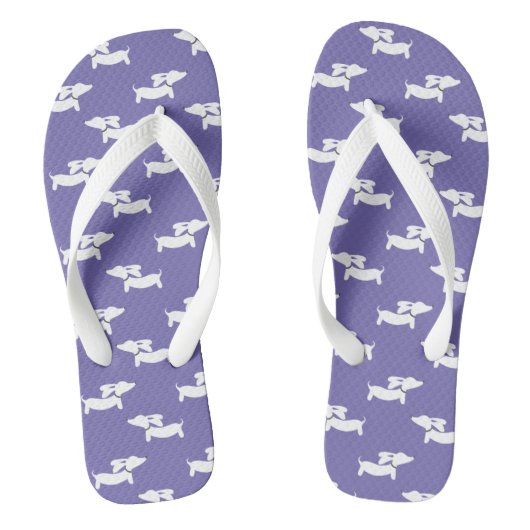 Chaussures à tongs violet Wiener Dog (Semelle)