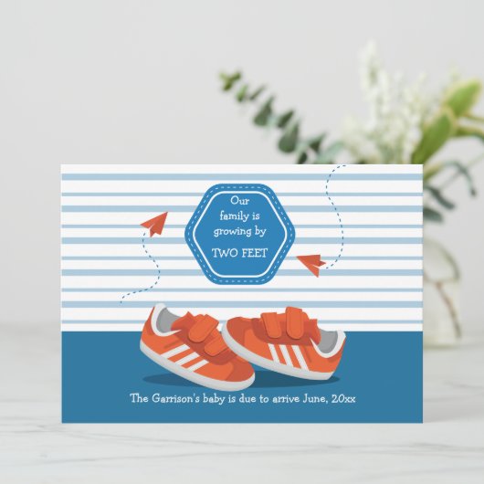 Chaussures bébé Faire-part de grossesse (Debout devant)
