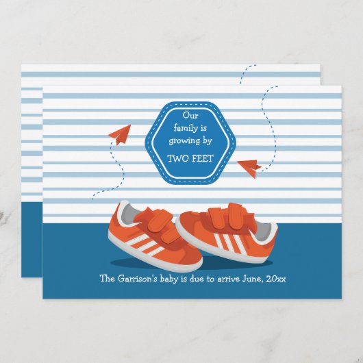 Chaussures bébé Faire-part de grossesse (Devant / Derrière)