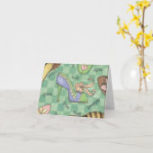 Chaussures - Carte de note (Fleur jaune)