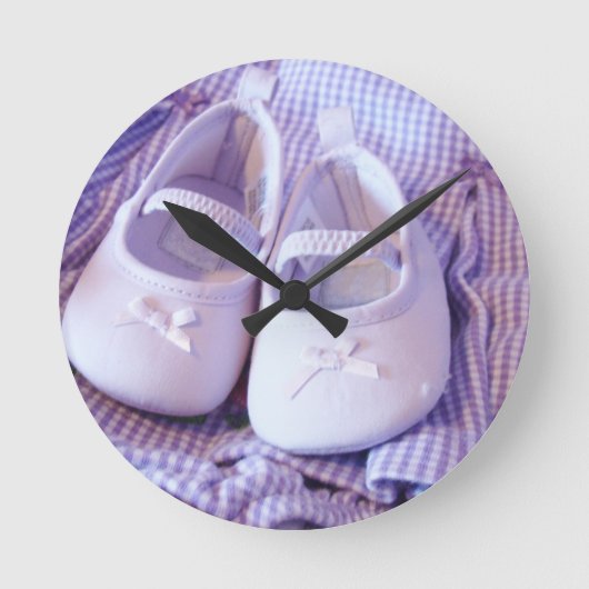 Chaussures Chaussons bébé horloges Lavande Chaussu (Recto)