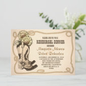 chaussures cowboy répétition rustique invitations (Debout devant)