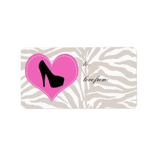 Chaussures d'amour Sticker Étiquette Zebra High He (Devant)