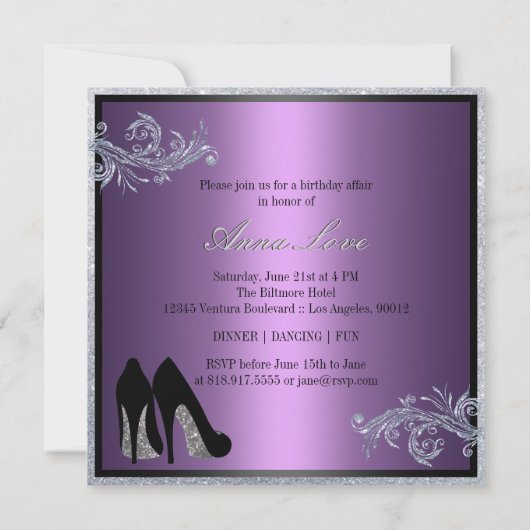 Chaussures dansantes - Invitation fabuleuse 50e an (Dos)