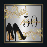 Chaussures dansantes - Invitation fabuleuse 50e an<br><div class="desc">Si vous avez besoin de couleurs personnalisées ou d'aide pour créer votre invitation,  n'hésitez pas à me contacter à zazzlepartydepot@gmail.com. J'ai hâte d'entendre vos nouvelles !</div>