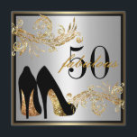 Chaussures dansantes - Invitation fabuleuse 50e an<br><div class="desc">Si vous avez besoin de couleurs personnalisées ou d'aide pour créer votre invitation,  n'hésitez pas à me contacter à zazzlepartydepot@gmail.com. J'ai hâte d'entendre vos nouvelles !</div>