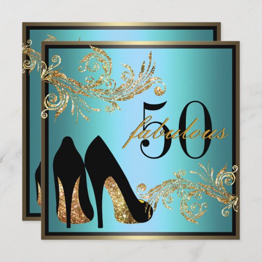 Chaussures dansantes - Invitation fabuleuse 50e an (Devant / Derrière)