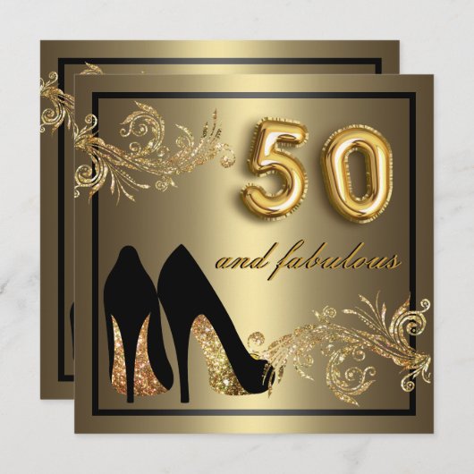 Chaussures dansantes - Invitation fabuleuse 50e an (Devant / Derrière)