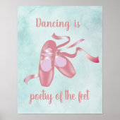 Chaussures de ballet Chaussons Design Poster (Devant)