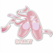 Chaussures de ballet Chaussons Design Sticker en v (Devant)