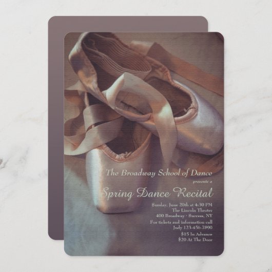 Chaussures de ballet Considérant Invitation (Devant / Derrière)