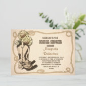 chaussures de cowboy invitation rustique nuptiale (Debout devant)