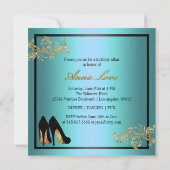 Chaussures de danse - Invitation d'anniversaire fa (Dos)