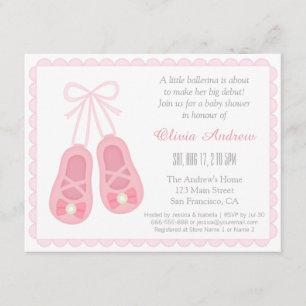 Chaussures de fille mignonne Invitations pour Baby