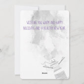 Chaussures de fils à coudre snowman carte de Noël (Dos)