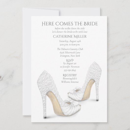 Chaussures de mariée en dentelle Invitation à la d (Devant)