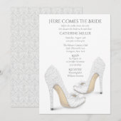 Chaussures de mariée en dentelle Invitation à la d (Devant / Derrière)