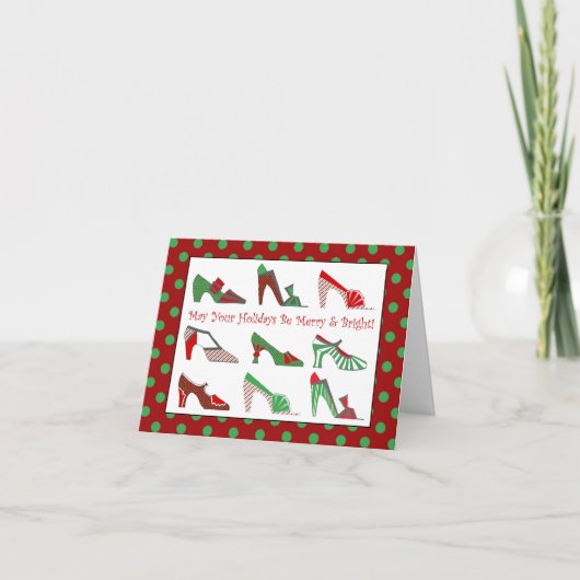 Chaussures de Noël Carte de voeux (Devant)