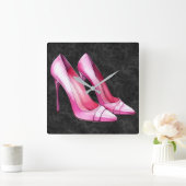 Chaussures de talons roses Horloge murale (Maison)