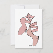 Chaussures en Ballet Rose Invitation Art