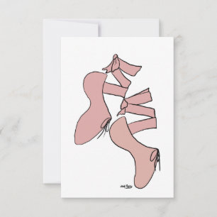 Chaussures en Ballet Rose Invitation Art
