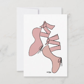 Chaussures en Ballet Rose Invitation Art