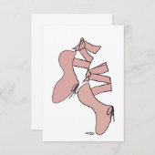Chaussures en Ballet Rose Invitation Art (Devant / Derrière)
