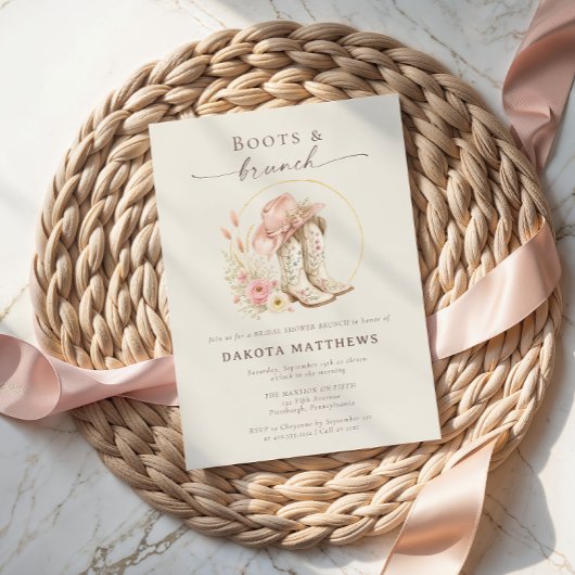Chaussures et brunch : invitation de mariage Weste
