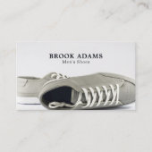 Chaussures grises, Carte de visite de magasin de v (Devant)