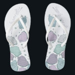CHAUSSURES mariages | Coquillages modernes Dusty B<br><div class="desc">Un design amusant de coquillages bleu et lilas de prune. Calligraphie manuscrite qui dit Happily Ever After - parfait pour la mariée et le marié à porter sur la plage pour leur cérémonie de mariage sur la plage. Conception créée pour TheBarefootBride™ par © WhimsicalArtwork™. Il fait partie d'une collection de...</div>