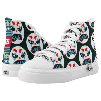 Chaussures Montantes Visage de clown fou
