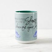 Chaussures peuvent changer votre vie - Mug Turquoi (Centre)