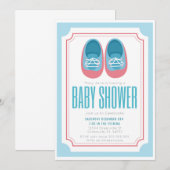 Chaussures pour bébé Baby shower Invitation (Devant / Derrière)