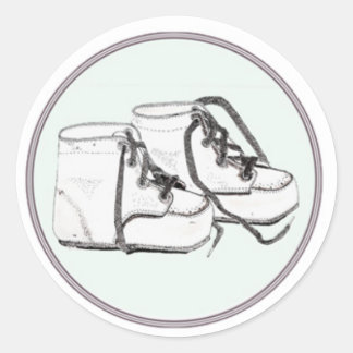 Chaussures pour bébé Stickers Baby shower Bleu