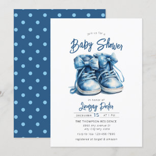 Chaussures pour bébés Invitation Baby shower de