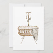 Chaussures roses Bassinet Baby shower Invitation (Dos)