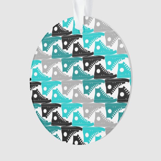 Chaussures Teal-n-Noires de dessus élevés (devant)