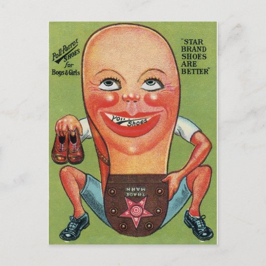 Chaussures vintages et carte postale (Devant)