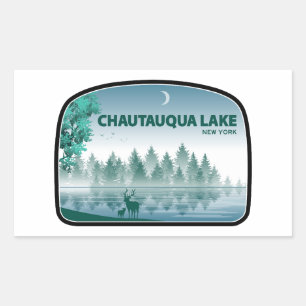 Chautauqua Lake New York Deer Rechthoekige Sticker