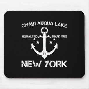 Chautauqua Lake New York Grappige Vissen Kamperen Muismat
