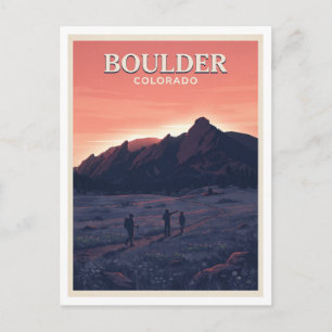 Chautauqua-weide en de Flatirons Boulder Briefkaart